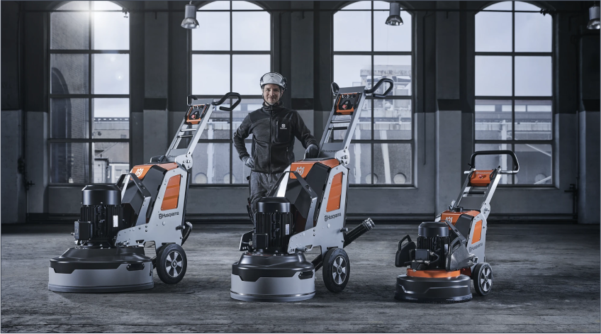 Pulidoras de concreto Husqvarna listas para trabajos industriales de alto rendimiento